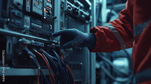 Electrical technician maintaining power systems at a lithium refinery. Featuring technical expertise