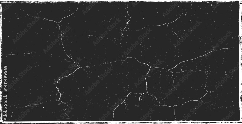 Grunge texture pattern frame. Black design border. Old paper vector illustration.