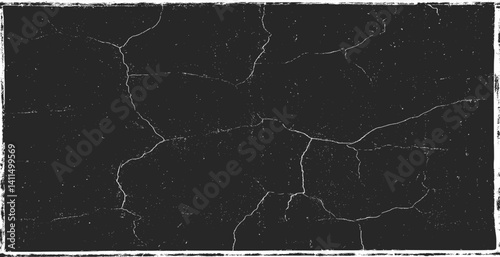 Obraz na płótnie Grunge texture pattern frame. Black design border. Old paper vector illustration. w salonie