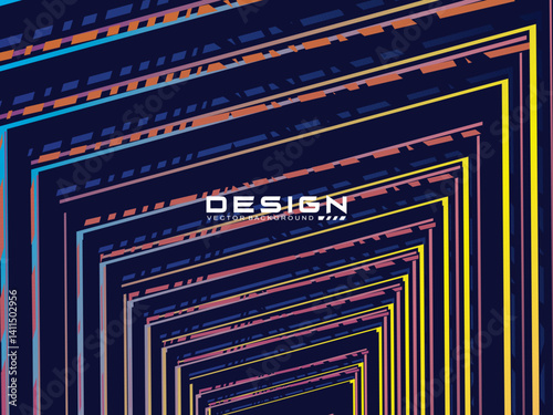 Premium blue background design with multicolored stripes pattern 
 diagonal. Vector minimal horizontal template for banner, digital business, invitation, voucher, prestigious gift certificate, etc.
