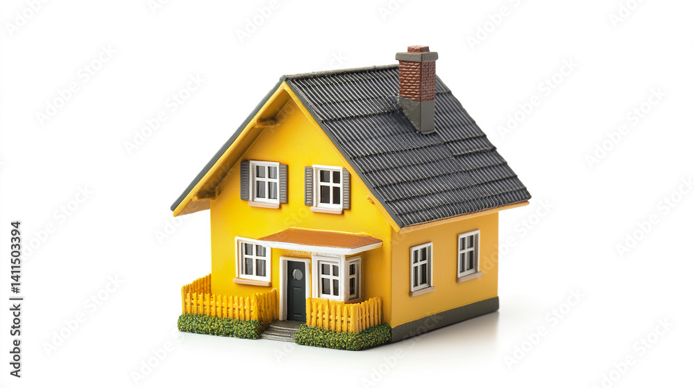 charming yellow house model with gray roof and white windows charming yellow house model with gray roof and white windows