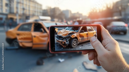 Capturing a car accident with a smartphone