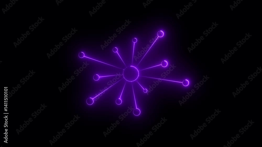 Neon network icon. digital networking interface connection system animation. technology icon network connection. Neon network icon. digital networking interface connection system animation. technology icon network connection.