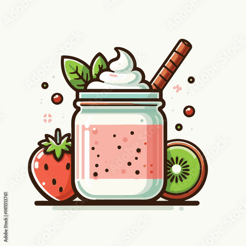 yogurt, fruit, smoothie, fresh, diet, healthy, food, dessert, summer, breakfast, sweet, milk, delicious, milkshake, glass, organic, drink, shake, strawberry, background, cocktail, beverage, berry, dai
