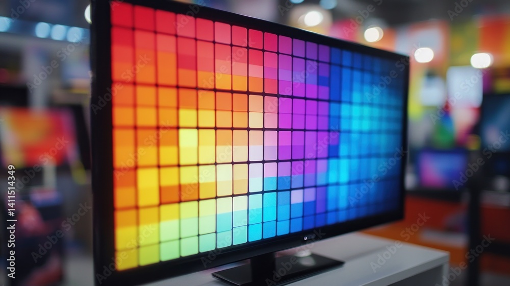Fototapeta premium Colorful display screen