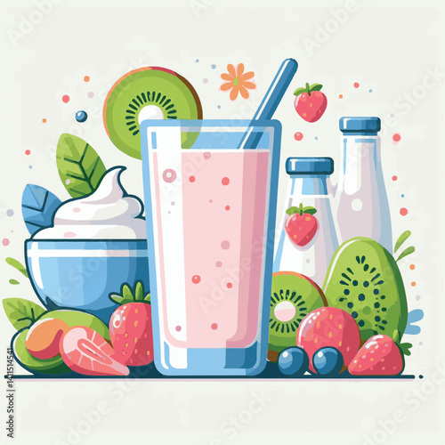 yogurt, fruit, smoothie, fresh, diet, healthy, food, dessert, summer, breakfast, sweet, milk, delicious, milkshake, glass, organic, drink, shake, strawberry, background, cocktail, beverage, berry, dai