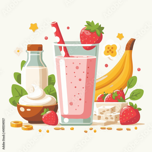 yogurt, fruit, smoothie, fresh, diet, healthy, food, dessert, summer, breakfast, sweet, milk, delicious, milkshake, glass, organic, drink, shake, strawberry, background, cocktail, beverage, berry, dai
