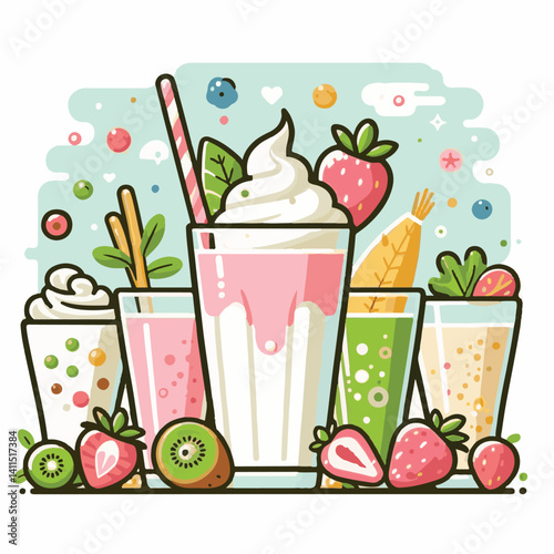 yogurt, fruit, smoothie, fresh, diet, healthy, food, dessert, summer, breakfast, sweet, milk, delicious, milkshake, glass, organic, drink, shake, strawberry, background, cocktail, beverage, berry, dai
