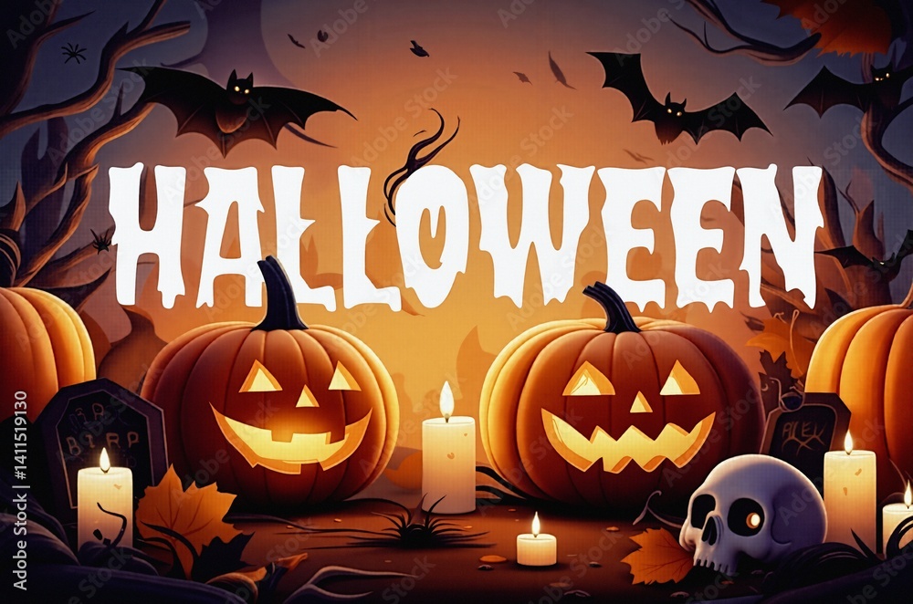 Kartki na święto halloween. Kolorowe czasami śmieszne i straszne jednocześnie.