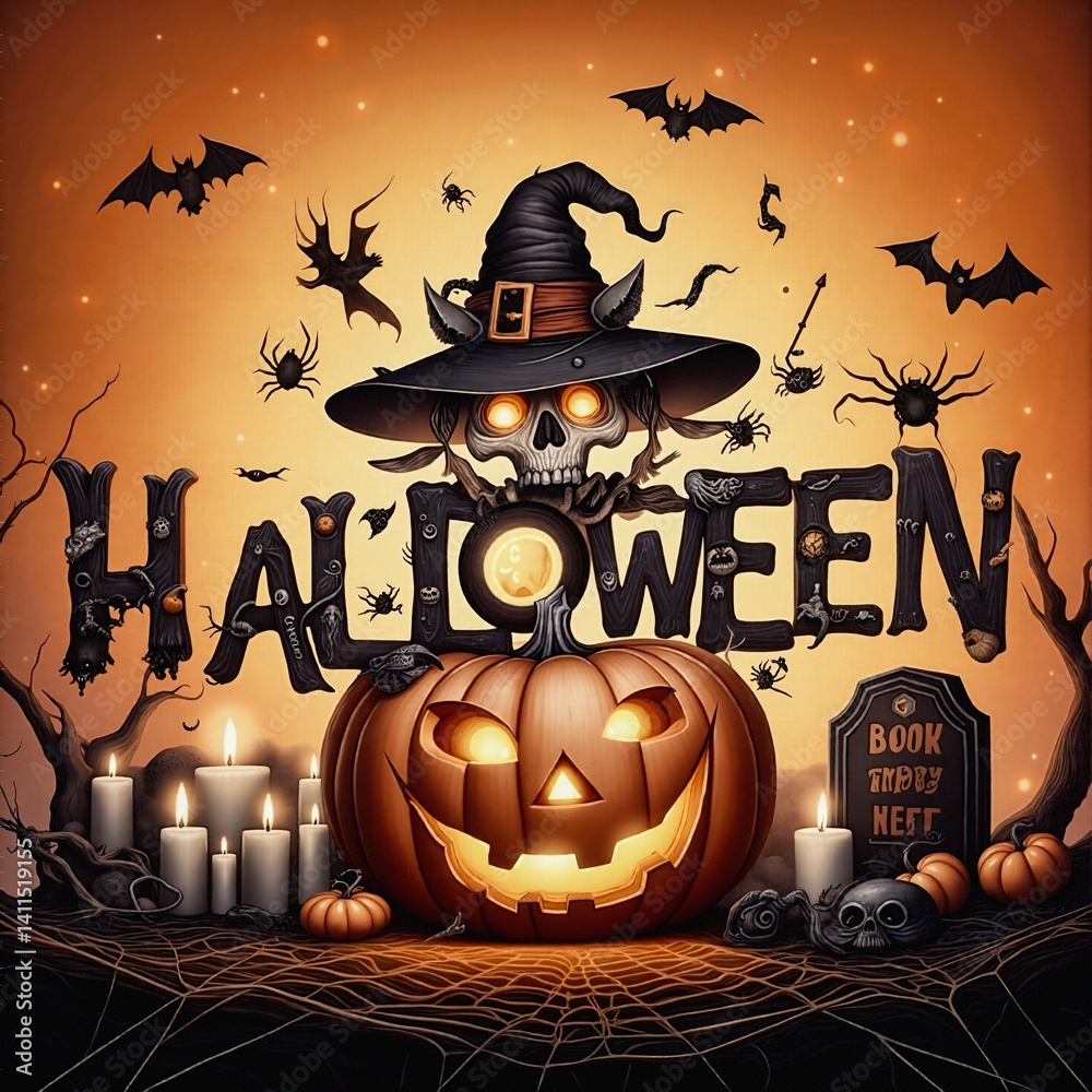 Kartki na święto halloween. Kolorowe czasami śmieszne i straszne jednocześnie.