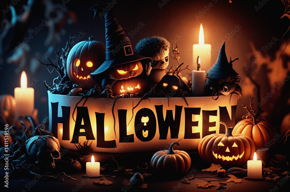 Kartki na święto halloween. Kolorowe czasami śmieszne i straszne jednocześnie.