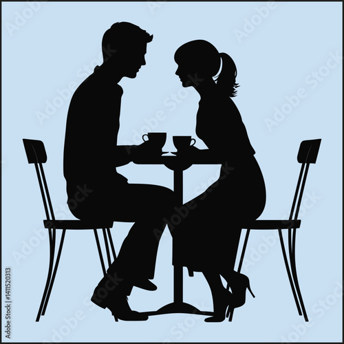 silhouette of a woman with a chair