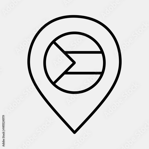 Free Download Icon palestine pin location. Palestine elements. Icons in line style. Good for prints, posters, logo, infographics, etc. - GFXLoad