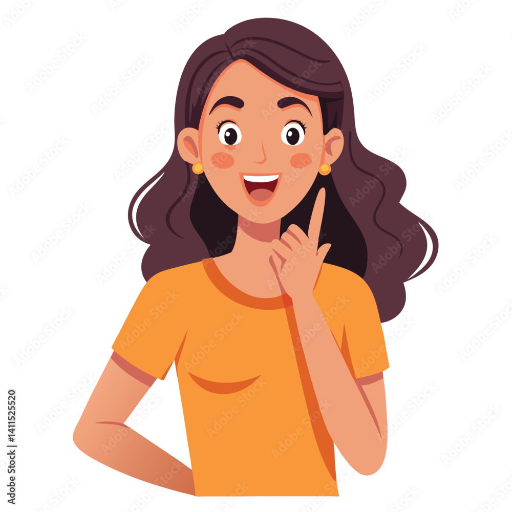 happy woman tells secret by putting palm to mouth happy woman tells secret by putting palm to mouth