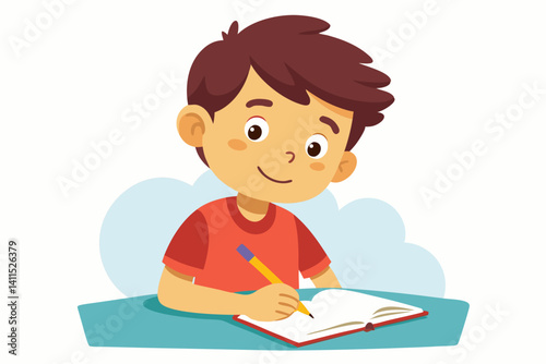 boy reading a book