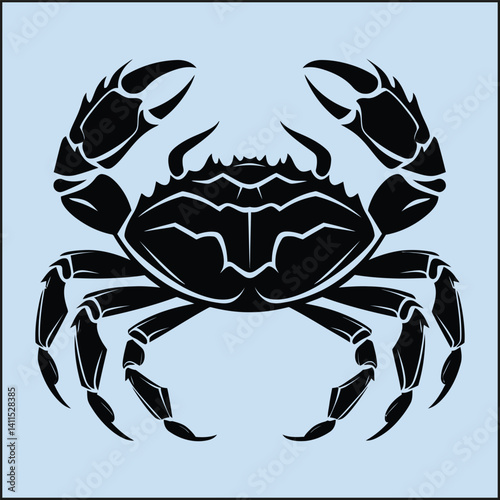 Silhouette of a Crab, Sea
