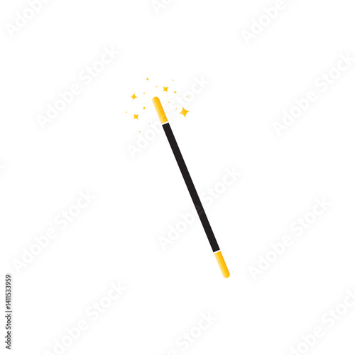 magic wand icon, Magician's Hat icon vector illustration