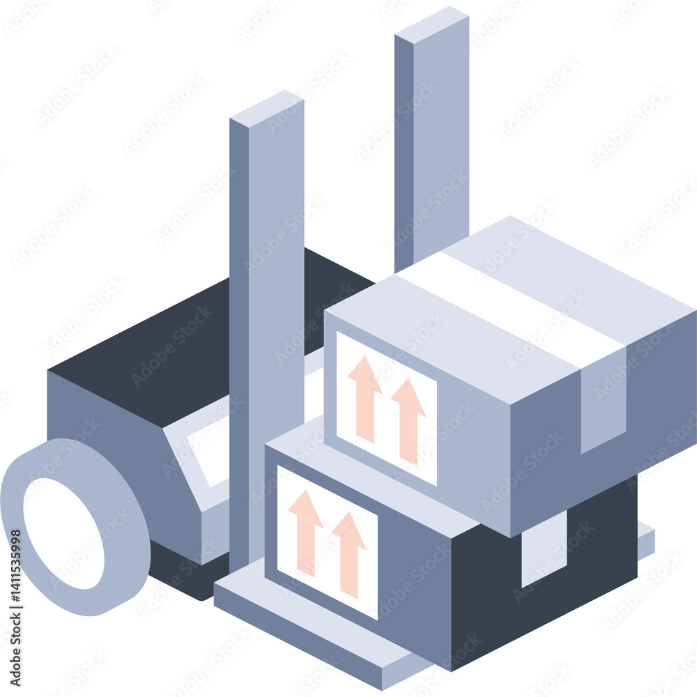 Package Trolley Illustration Package Trolley Illustration