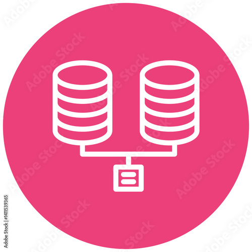 Distributed Data Vector Icon