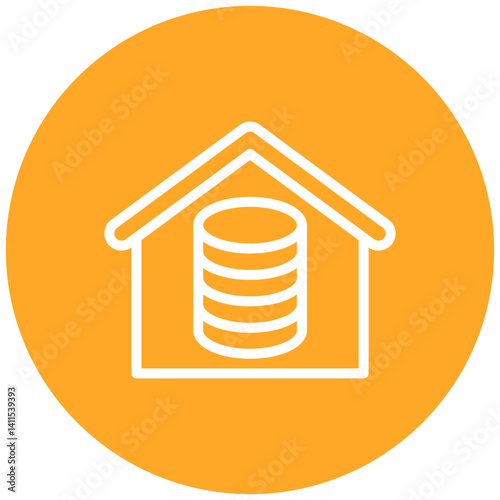 Data Warehouse Vector Icon