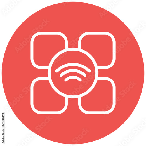 Grid Computing Vector Icon