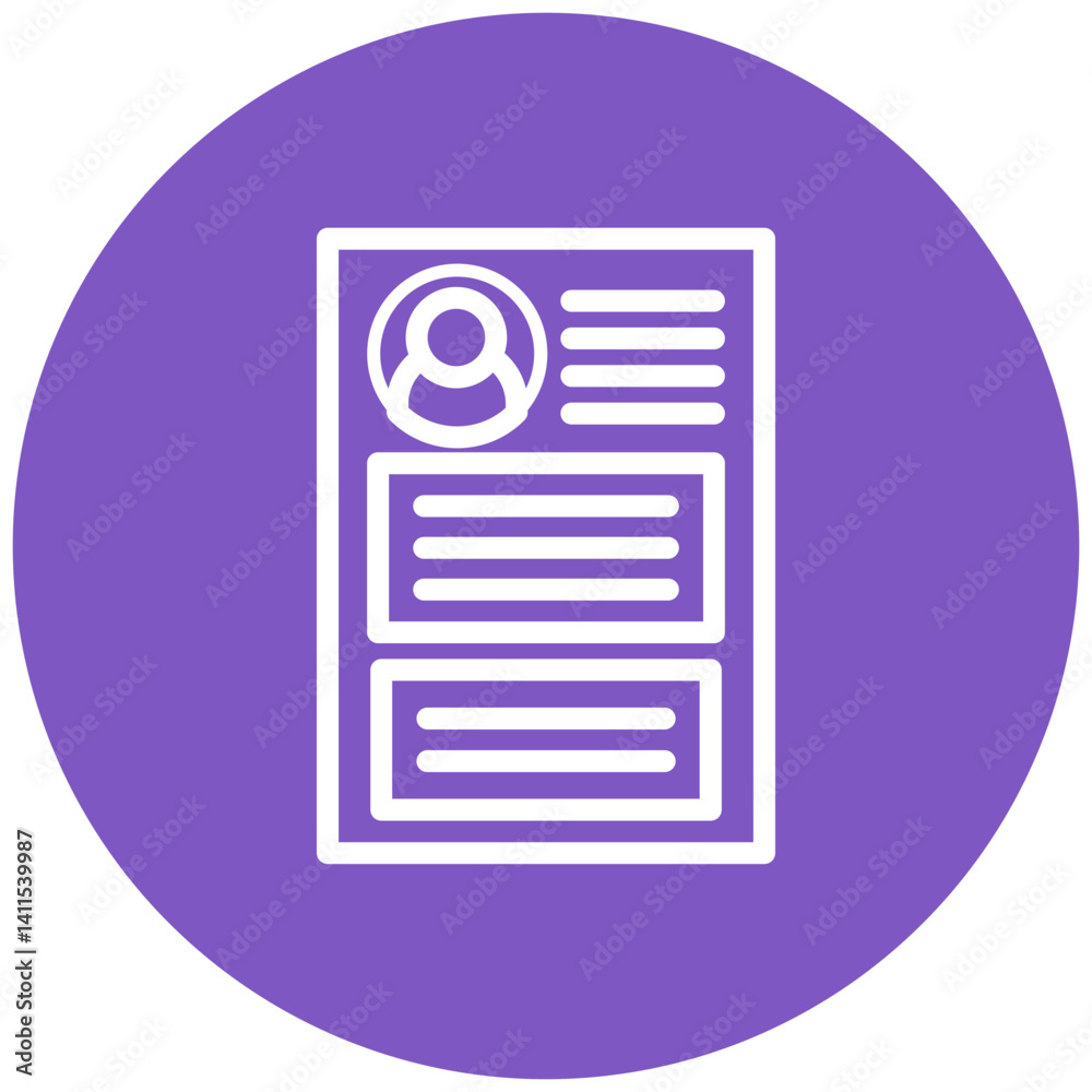 Resume Vector Icon Resume Vector Icon