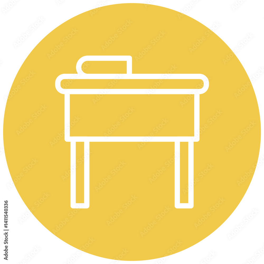 Study Desk Vector Icon Study Desk Vector Icon