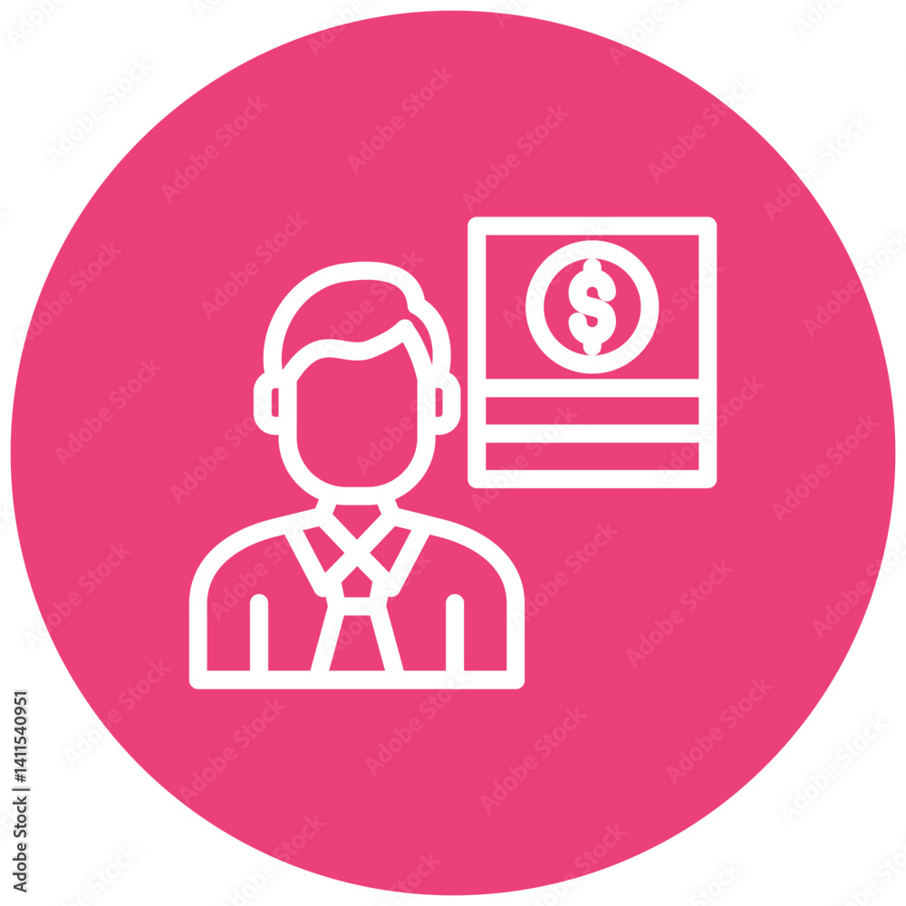 Finance Officer Vector Icon Finance Officer Vector Icon