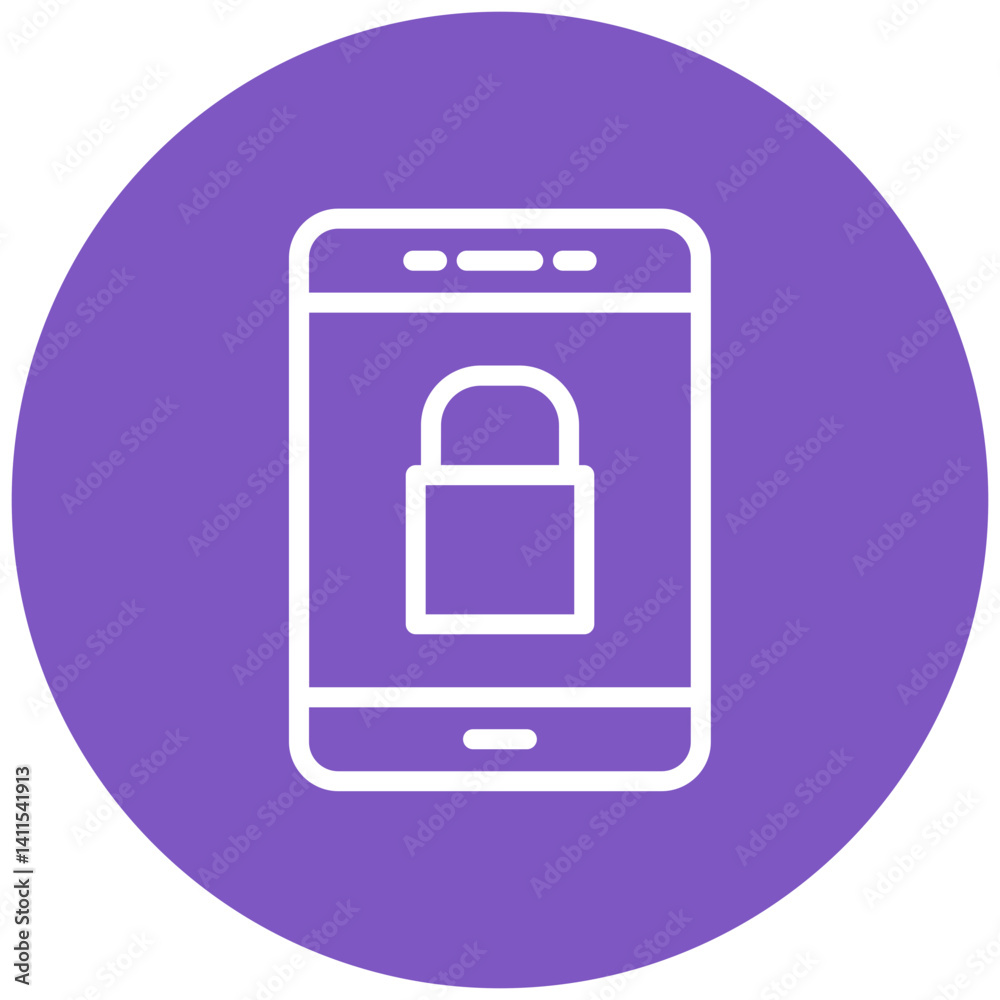 Screen lock Portrait Vector Icon Screen lock Portrait Vector Icon