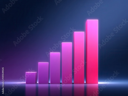 A modern, colorful bar chart showing increasing values, set against a gradient background, symbolizing growth and progress. Free Download A modern, colorful bar chart showing increasing values, set against a gradient background, symbolizing growth and progress. - GFXLoad