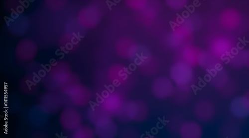 Abstract purple background with a bright bokeh blur featuring glowing lights and a shiny, defocused violet pattern
