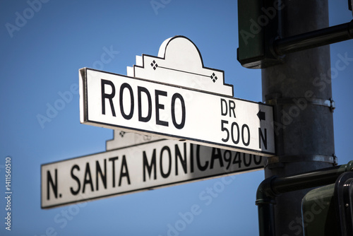 Rodeo Drive Sign in Beverly Hills Shopping District