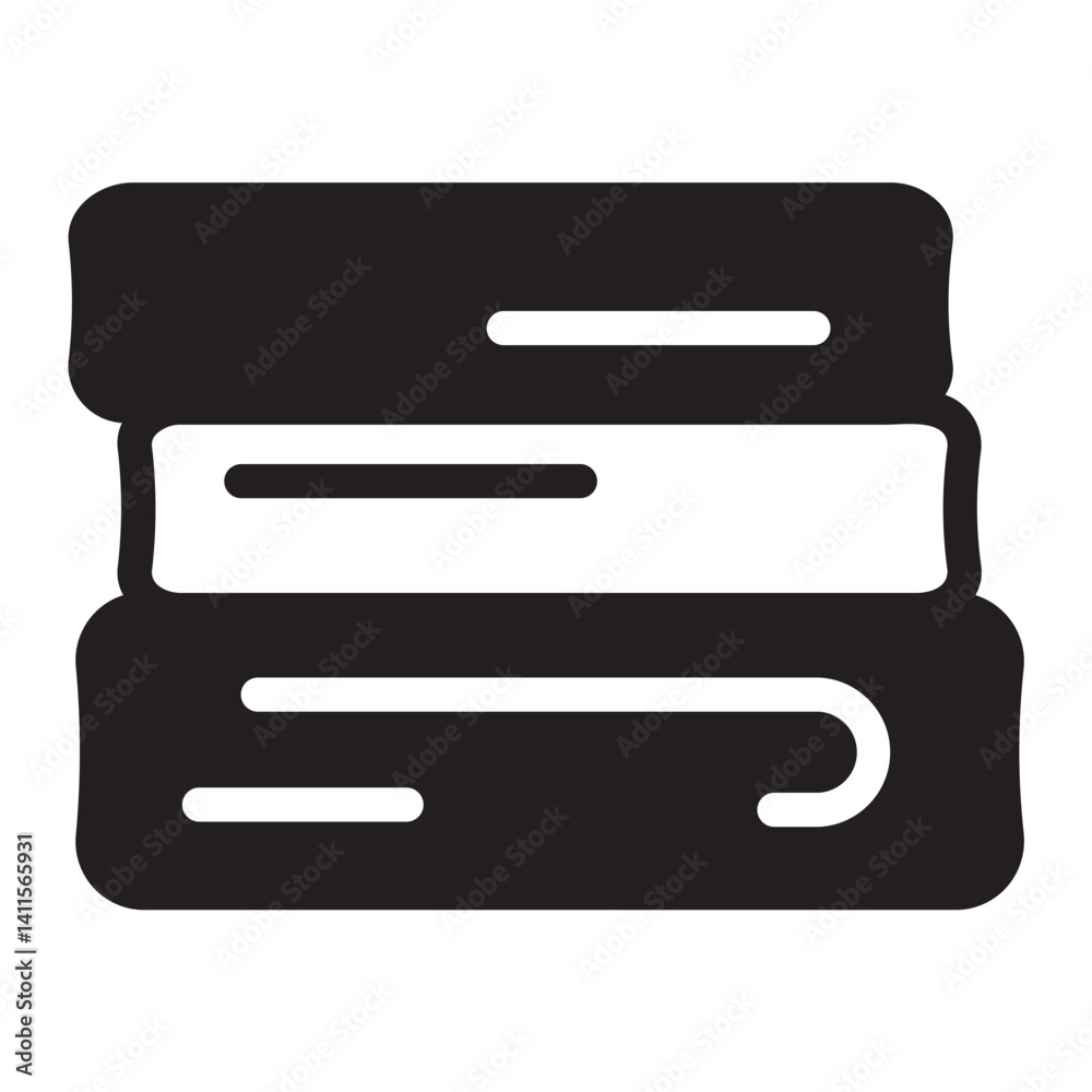 Fototapeta premium towel glyph icon
