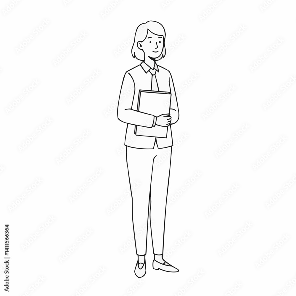hopeful job candidate standing confidently against a blank background hopeful job candidate standing confidently against a blank background