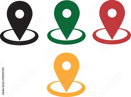 Map Pin Icon Simple GPS Location Marker for Navigation and Travel Apps