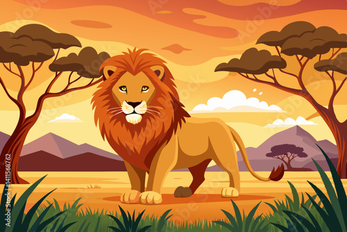 lion in the grass