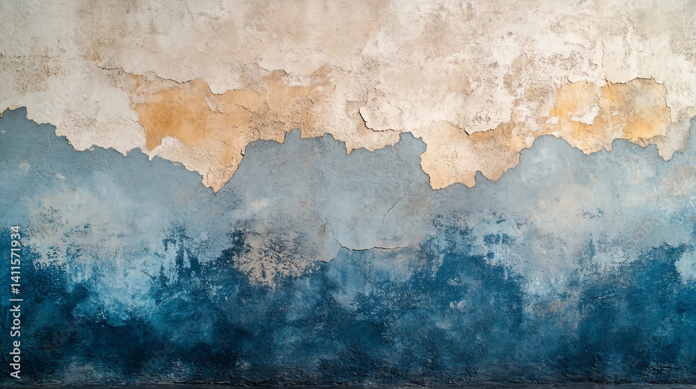 Obraz premium Weathered wall with layered paint