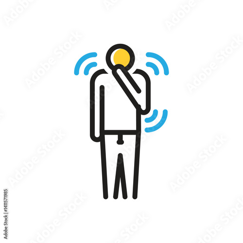 Multi color icon for  nervous