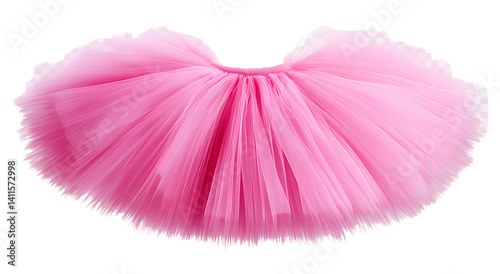  Pink tutu, tulle for cheerleaders on a transparent background, cutout PNG