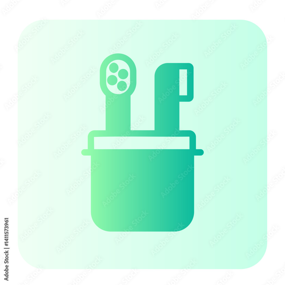 Fototapeta premium Toothbrush gradient icon