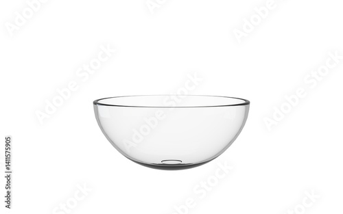 Glass bowl isolated on transparent background