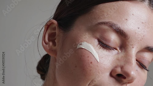 The Woman Applying Skincare
