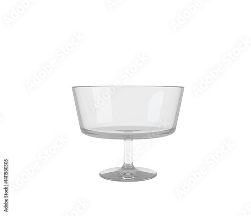 empty wine glass isolated