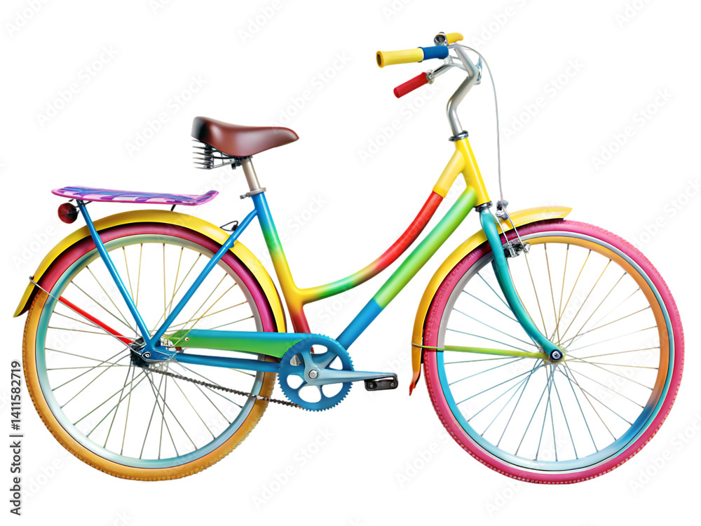 Fototapeta premium Colorful Bicycle Image Stock Photo