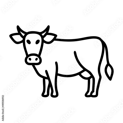 cow cartoon isolated on white