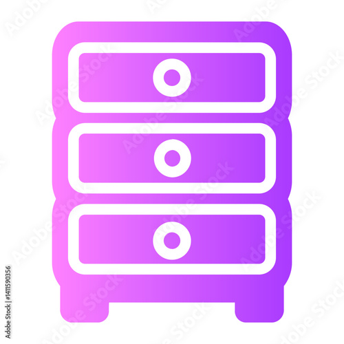 Chest Of Drawers gradient icon