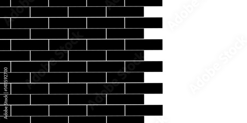 Black brick wall background. Black stone brick wall seamless background. Seamless Texture Pattern of a Brick Wall. Black bricks wall 3d illustration. Brick wall Texture. wall stone texture background.