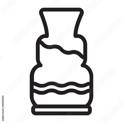 Vase line icon