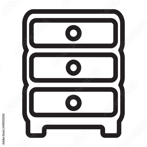Chest Of Drawers line icon