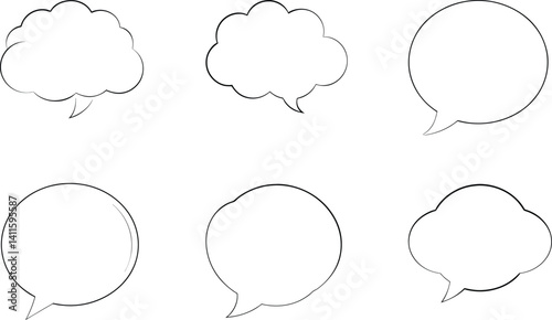 Speech and Messaging Icons: Digital Communication Symbols